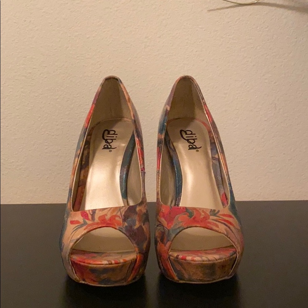 Diba Floral Peep Toe Stiletto